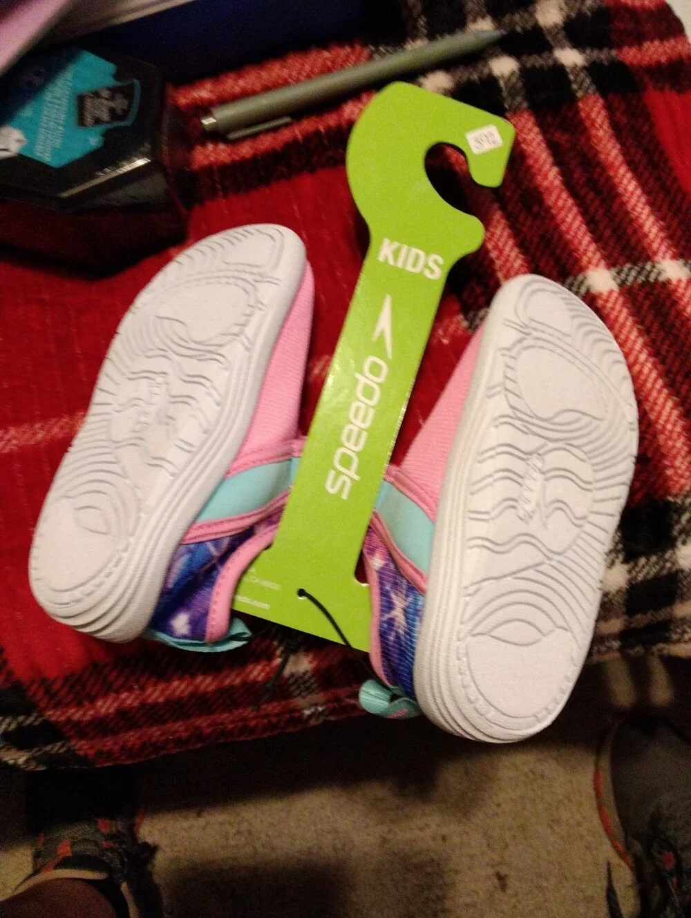 Speedo Kids Pink Water Shoes with Aqua Strap